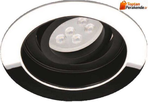 Jupiter JH638 K Hareketli Spot Krom, Siyah Gu-10 Duylu